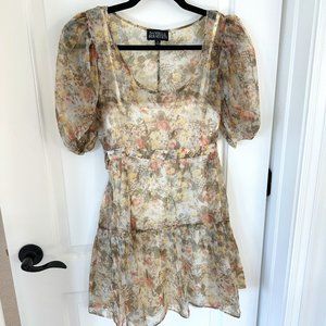 Danielle Bernstein Puff Sleeve Floral Dress